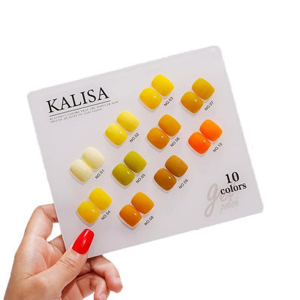 KALISA 10Pcs Gel Nail Set Gel Nail Polish Kit Glitter Soak Off UV Varnish 15ml - Aimall