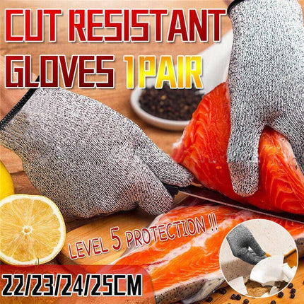 Cut Resistant Gloves Anti-Cutting Food Grade Level 5 Kitchen Butcher Protection - Aimall