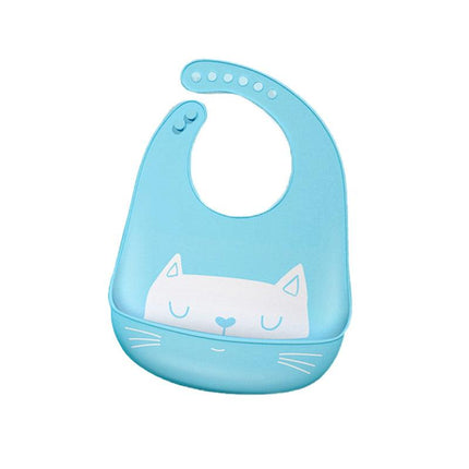 Baby Feeding Bib Apron Smock Waterproof Silicon Easy Clean 0-6 Toddler Kid Pouch - Aimall