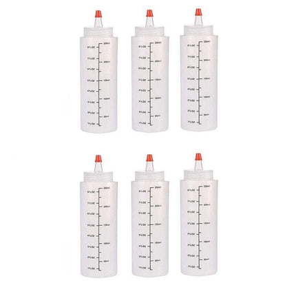 6PCS 250/500ML Sauce Bottle Squeeze Crafts Bottle Condiment Dispenser HOT AU - Aimall