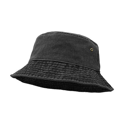 Unisex Men Women WASHED COTTON Outdoor Camping Sports Bucket Hats Fisherman Hat - Aimall