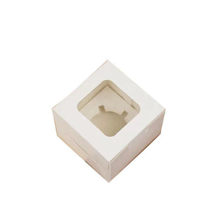 Cupcake Box Cases 1/2/4/8/12 Holes Window Face Cases Party Wedding Muffin Baking - Aimall