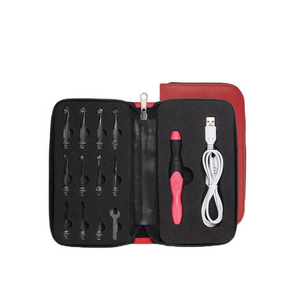 11in 1 LED Light Up Crochet Hooks Set USB Knitting Needles Weave Sewing Tools AU - Aimall