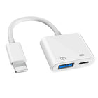 For iPhone/Type C 8-Pin to USB 3.0 Camera Adapter Easy to Transfer Photos Videos - Aimall