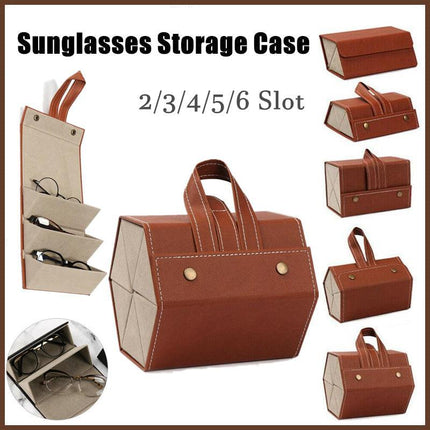 Multi-slot Eyeglasses Holder Storage Box Sunglasses Case Glasses Organizer AU - Aimall