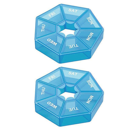 2PCS 7Day Pill Box Medicine Storage Tablet Container Case Organizer Dispenser AU - Aimall
