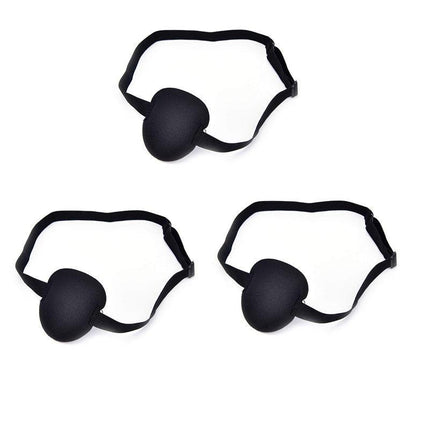 1/2/3/4/5PCS Eye Patch Shade Concave Washable Soft Adjustable Strap Black AU - Aimall