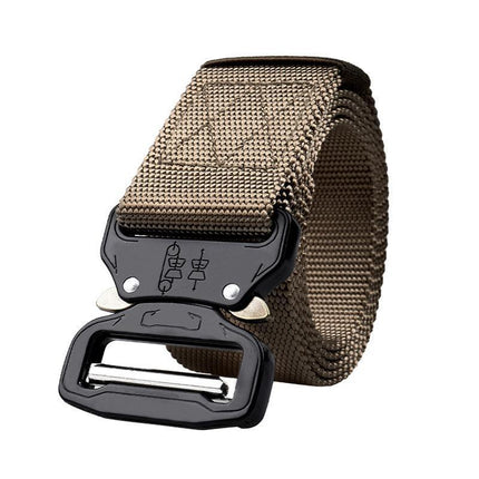 Mens Canvas Outdoor Tactical Belt Heavy Duty Army Waist Web Waistband Strap Hot - Aimall