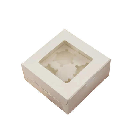 Cupcake Box Cases 1/2/4/8/12 Holes Window Face Cases Party Wedding Muffin Baking - Aimall