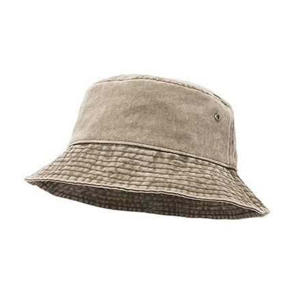 Unisex Men Women WASHED COTTON Outdoor Camping Sports Bucket Hats Fisherman Hat - Aimall