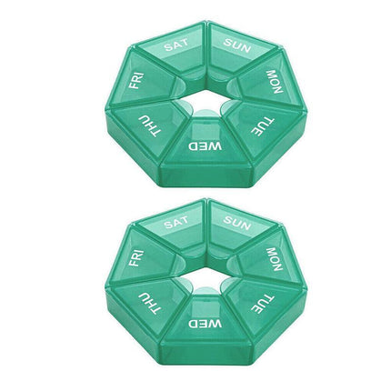 2PCS 7Day Pill Box Medicine Storage Tablet Container Case Organizer Dispenser AU - Aimall