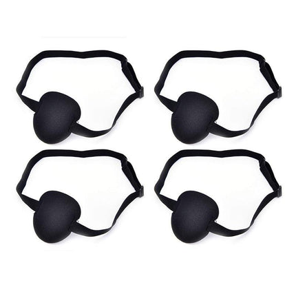 1/2/3/4/5PCS Eye Patch Shade Concave Washable Soft Adjustable Strap Black AU - Aimall