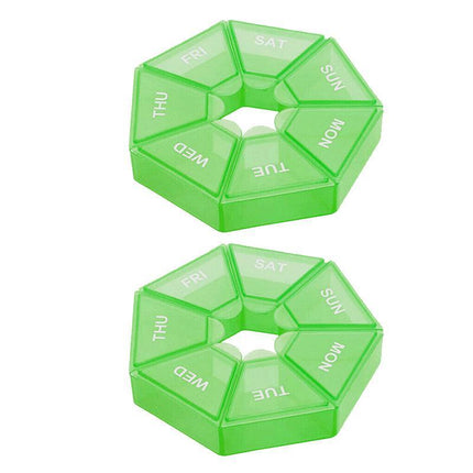 2PCS 7Day Pill Box Medicine Storage Tablet Container Case Organizer Dispenser AU - Aimall