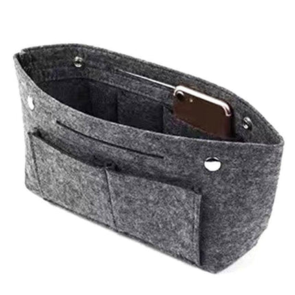 Travel Organiser Handbag Felt Bag Tote Insert Liner Purse Pouch Women 25*16*9cm - Aimall