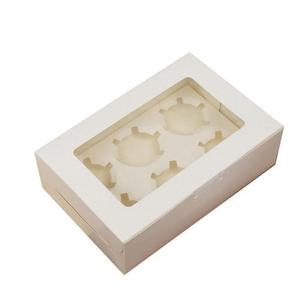 Cupcake Box Cases 1/2/4/8/12 Holes Window Face Cases Party Wedding Muffin Baking - Aimall