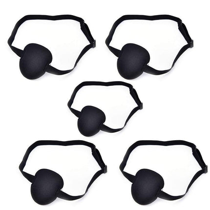 1/2/3/4/5PCS Eye Patch Shade Concave Washable Soft Adjustable Strap Black AU - Aimall
