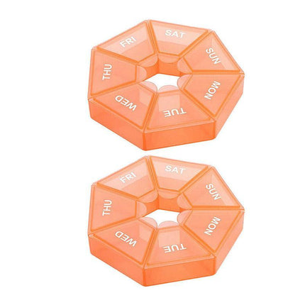 2PCS 7Day Pill Box Medicine Storage Tablet Container Case Organizer Dispenser AU - Aimall
