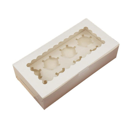 Cupcake Box Cases 1/2/4/8/12 Holes Window Face Cases Party Wedding Muffin Baking - Aimall