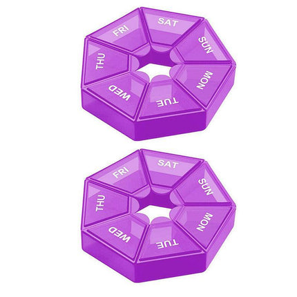 2PCS 7Day Pill Box Medicine Storage Tablet Container Case Organizer Dispenser AU - Aimall