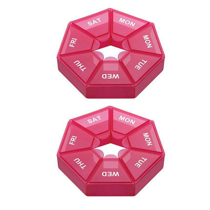 2PCS 7Day Pill Box Medicine Storage Tablet Container Case Organizer Dispenser AU - Aimall
