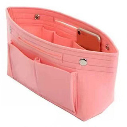 Travel Organiser Handbag Felt Bag Tote Insert Liner Purse Pouch Women 25*16*9cm - Aimall