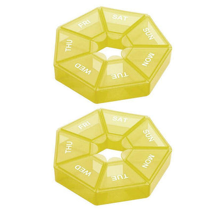 2PCS 7Day Pill Box Medicine Storage Tablet Container Case Organizer Dispenser AU - Aimall