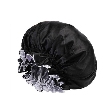 Women's Sleep Cap Elastic Satin Bonnet Wide Band Curly Hair Pure Sleeping Hat AU - Aimall